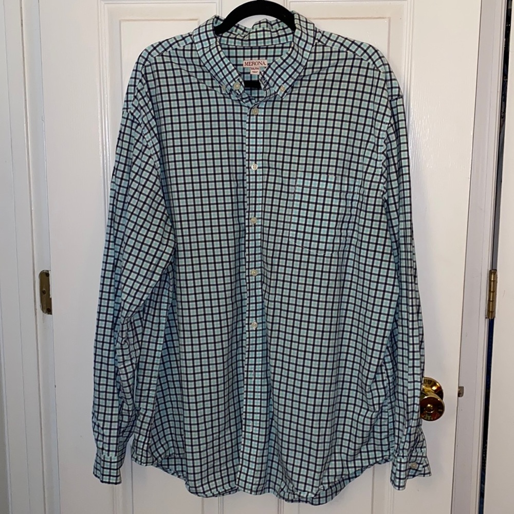 Merona Blue Plaid Button-up